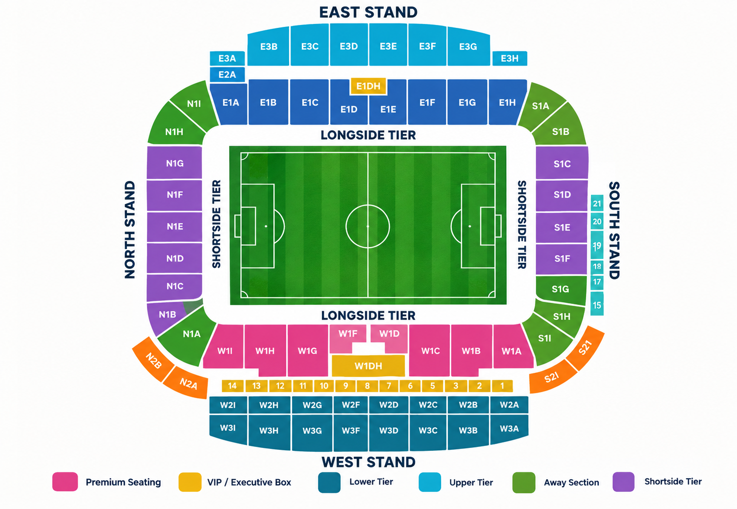 American Express Stadium seating map