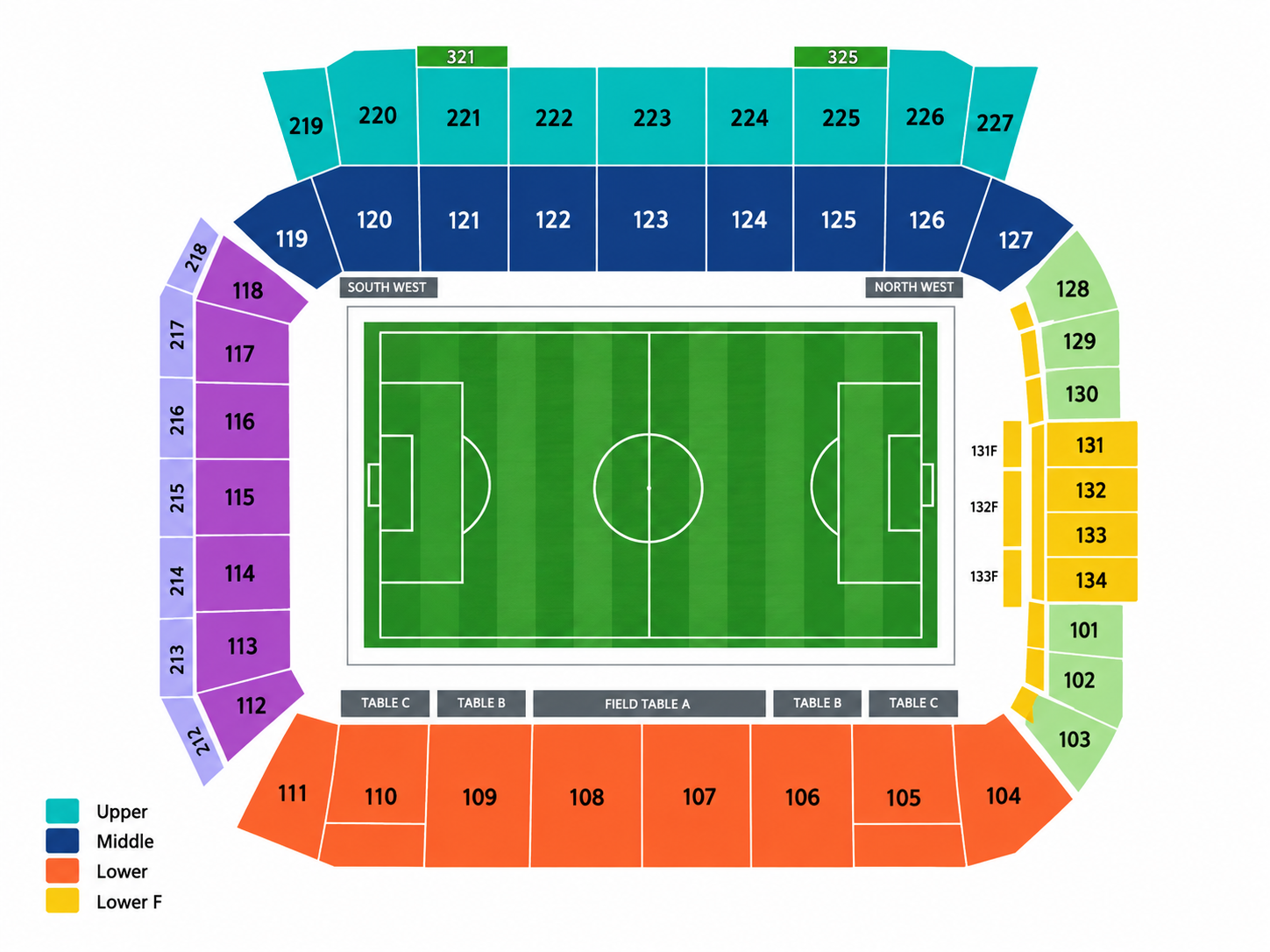 BMO Field seating map