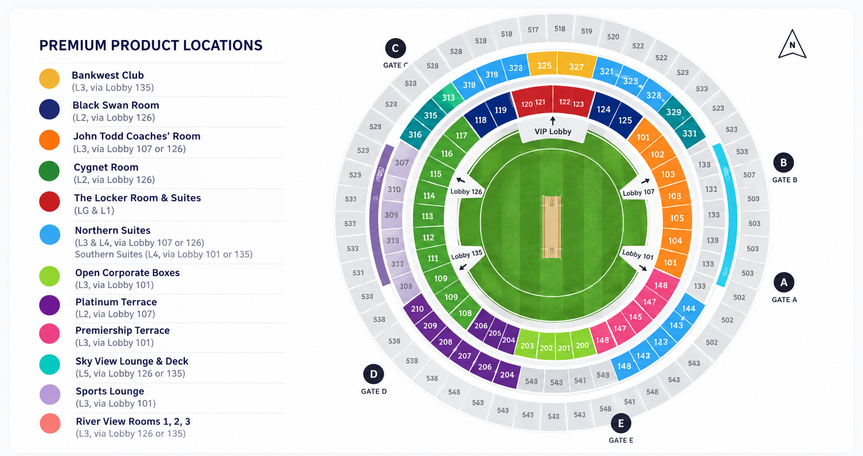 Optus Stadium seating map