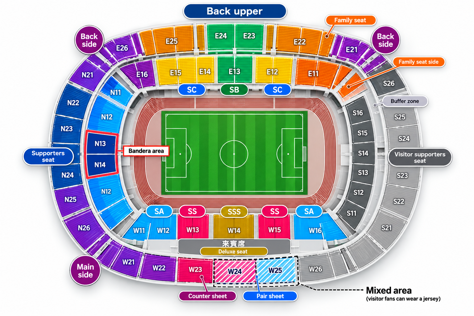 International Stadium Yokohama seating map